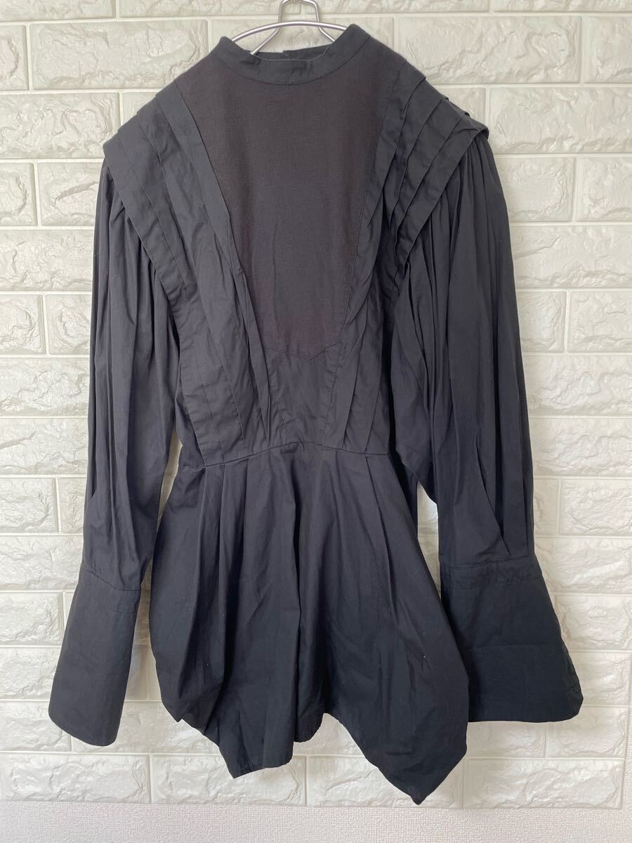 SLY スライ ブラックプリーツチュニック 長袖 サイズ1拍卖