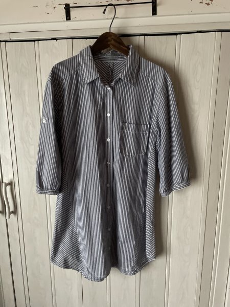 ◆GU/ジーユー/ストライプロングシャツ/XL◆i2拍卖