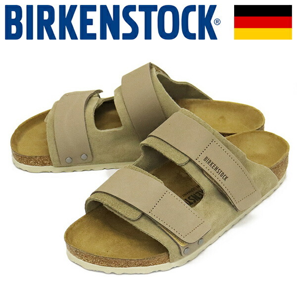 BIRKENSTOCK (ビルケンシュトック) 1025690 UJI ウジ ヌバックスエードレザーサンダル TAUPE レギュラー幅 BI387 41-約26.5cm拍卖
