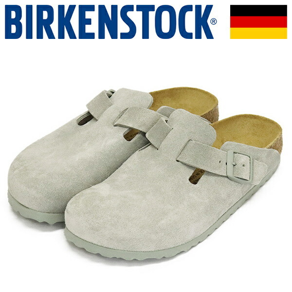 BIRKENSTOCK (ビルケンシュトック) 1029214 BOSTON ボストン スエードレザーサンダル PURE SAGE ナロー幅 BI399 39-約25.0cm拍卖