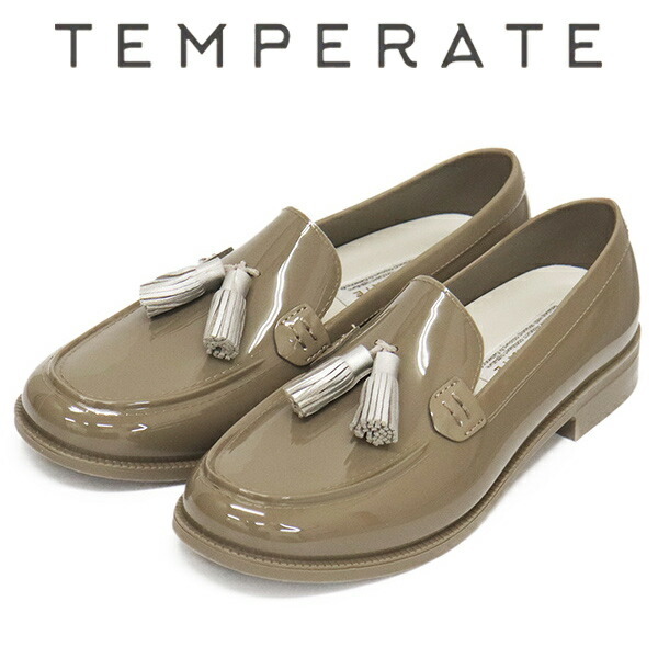 TEMPERATE (テンパレイト) TETO タッセルローファー レインシューズ GREY TMP029 38-約23.5cm拍卖