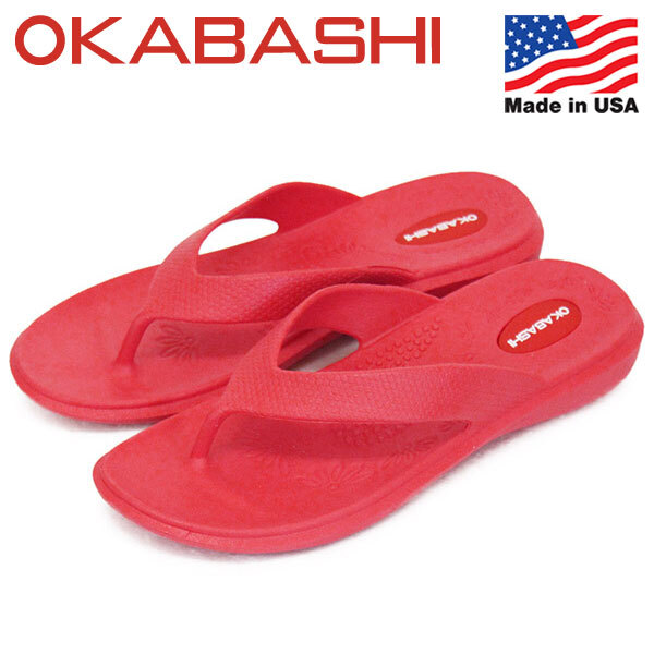 OKABASHI (オカバシ) O-60001 WOMENS MAUI ウィメンズ マウイ サンダル レディース OKB005 615RED M-約23.0cm-24.0cm拍卖