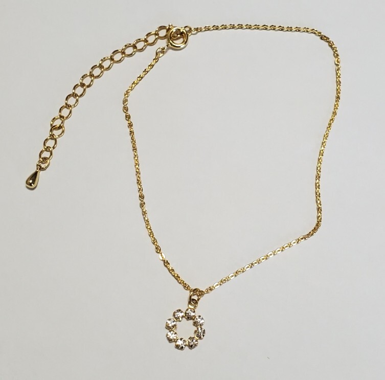 アンクレット チェーンアンクレット ゴールドカラー 足輪 レディース 1,8g 美品拍卖