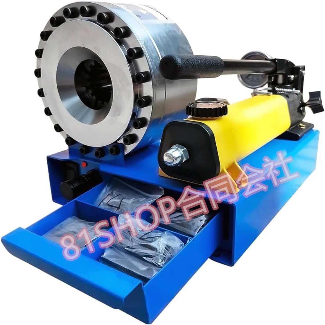 圧着機 圧着工具 油圧式 手動 ハンドプレス 圧着端子 35Mpa 油圧パイプ10/12/16/19/23/27/31mm圧着ダイ付き 手動圧着工具 油圧ホースプレ拍卖