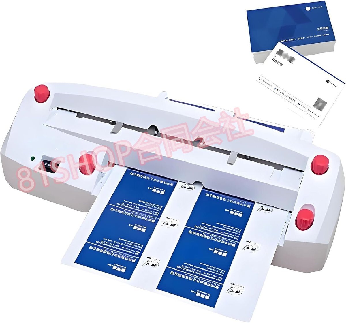 電動名刺カッティングマシン9セットのブレードと自動給紙を備えた自動ペーパーカッター120~300gの紙の厚さ50rpmの名刺カッター、90x54mm拍卖