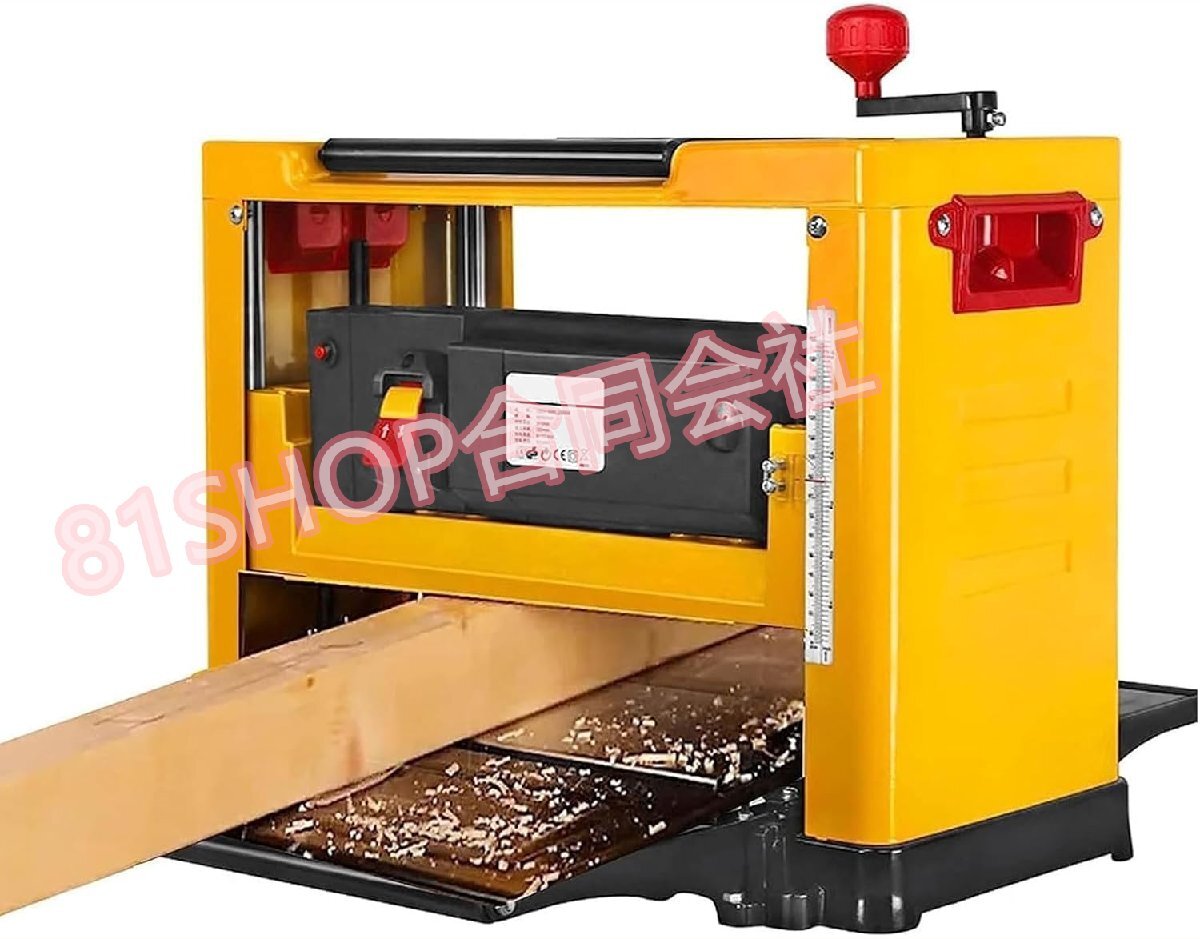 13インチベンチトッププレーナー、2000W多機能木工ヘビーデューティベンチトッププレーナー、8000R/分、1-3mmデスクトップ電気ジョインター拍卖