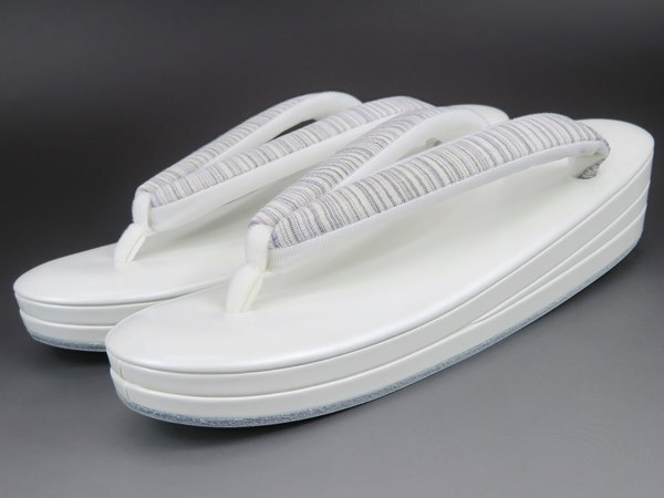 【 小千谷ちぢみ 】 草履 Mサイズ (訳) 新品 サンプル品拍卖