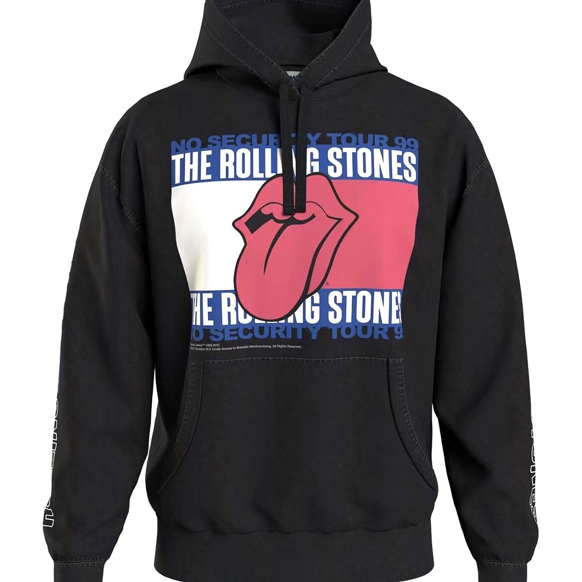 激レア コラボ ローリングストーンズ 1999 パーカー トミー ヒルフィガー ブラック 黒 ダメージ加工 スウェット 長袖 新品 ブランド 復刻版拍卖