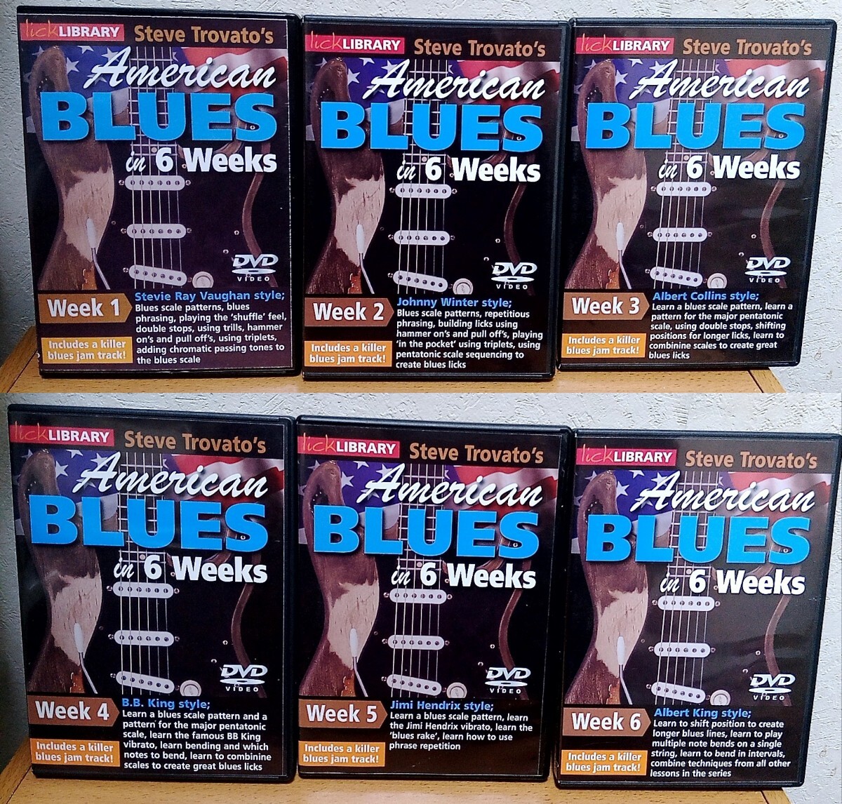 DVD American Blues in 6 Weeks 全巻セット スティーヴィー・レイ・ヴォーン ジミ・ヘンドリックス B.B.キング 他 Lick Library 送料無料拍卖