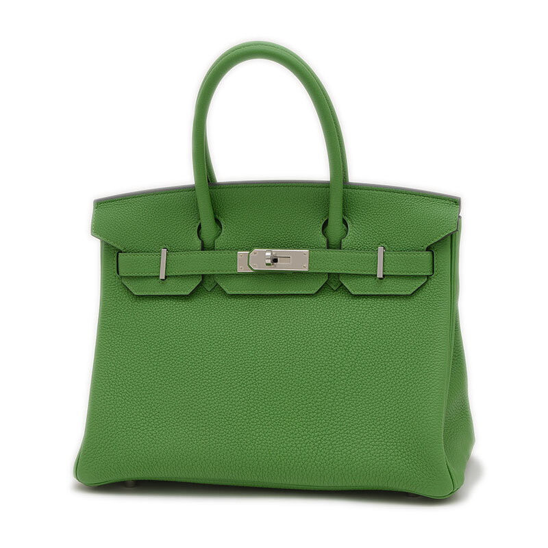 エルメス バーキン30 トゴ ヴェールユッカ シルバー金具 B刻印拍卖