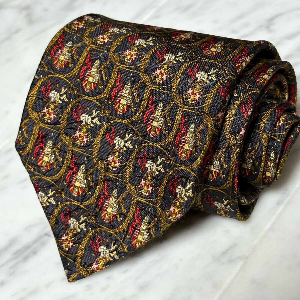 【美品】 999円~ Christian Dior ネクタイ ブラック系 エンブレム (GB5)拍卖