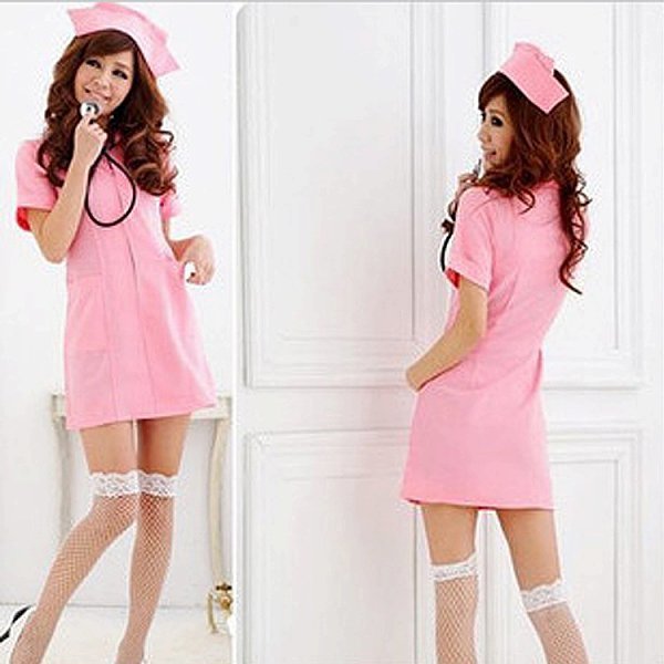 「bbv-a2」 アウトレット コスプレ 看護婦 ナース 衣装 セット ( ピンク ) コスチューム レディース フリーサイズ拍卖