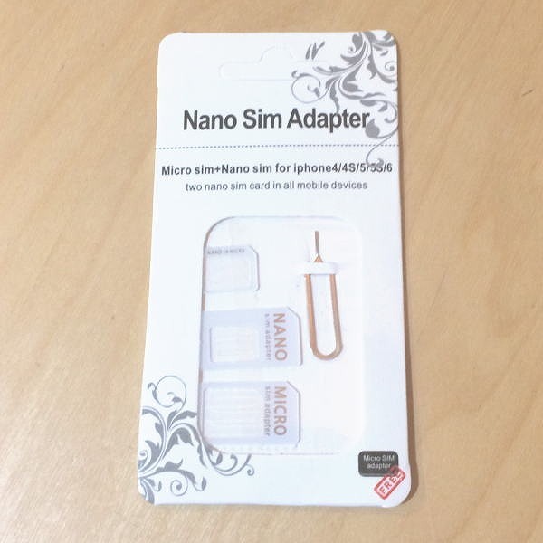 「ahd-a2」 SIM サイズ変換アダプター nano micro 標準 1セット (白)※送料63円拍卖
