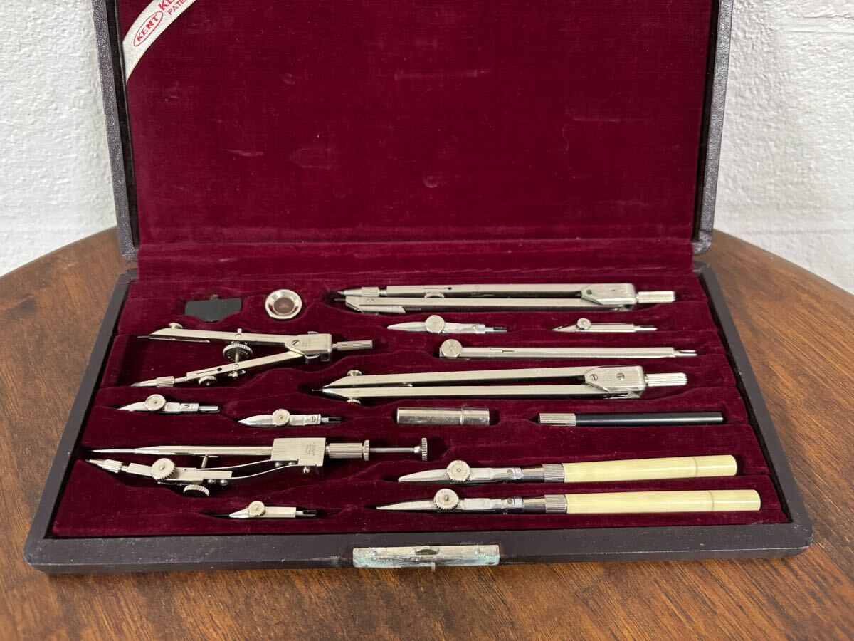 古い製図道具 コンパスセット 昭和レトロ KENT 製図用 製図セット 文房具拍卖