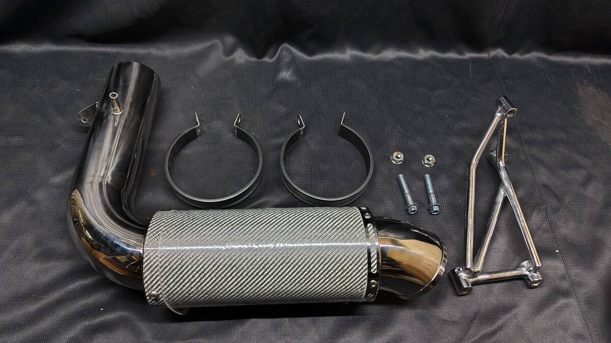 【管B06】ヤマハ・マジェスティC・SG03J・社外新品白カーボンステンレスカチ上げ砲弾型エアクリーナー拍卖