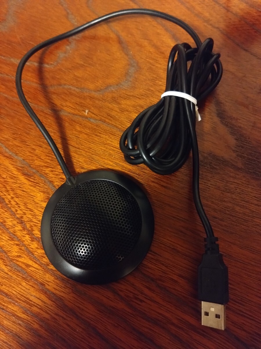 【美品】ミヨシ USB 平型無指向性マイク ブラック UMF-03/BK オンライン会議拍卖