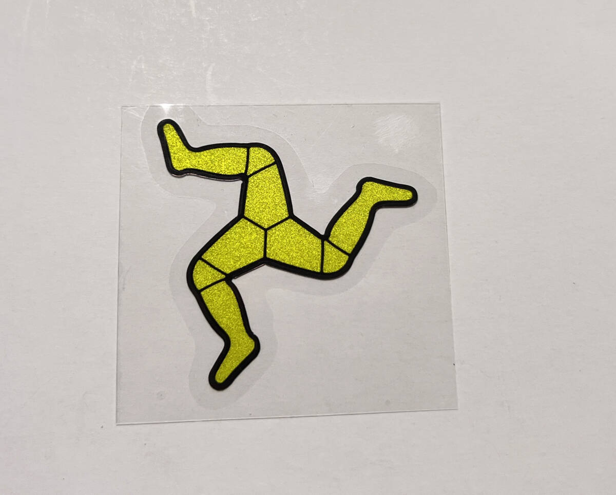 ST-014 マン島 TT ISLE OF MAN イェロー ステッカー 反射剤入り拍卖