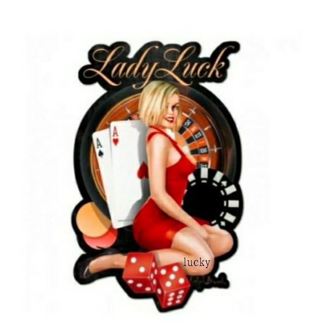 ヴィンテージ レトロ 転写 ステッカー 車 カッティングステッカー デカール Lady Luck ピンナップ ガール トランプ ダーツ 装飾 luk215拍卖