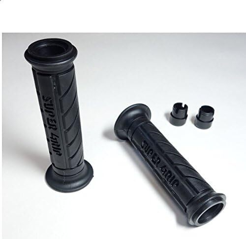 SUPERGRIP(スーパーグリップ) バイク用カスタムグリップ エンド:貫通式 ブラック 全長130mm バーエンドキャップ付拍卖
