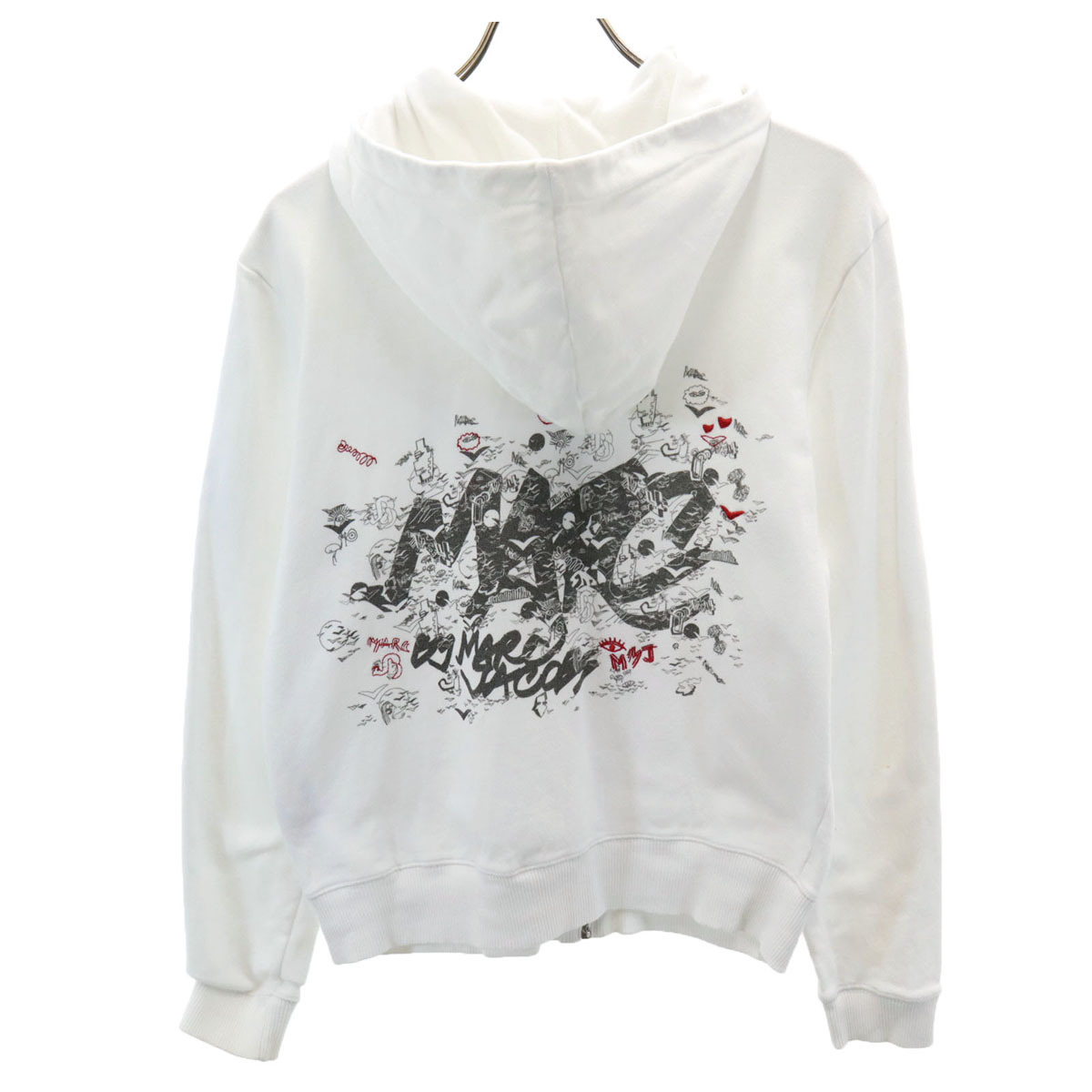 MARC BY MARC JACOBS マークバイマークジェイコブス 長袖 ジップパーカー S ホワイト メンズ拍卖