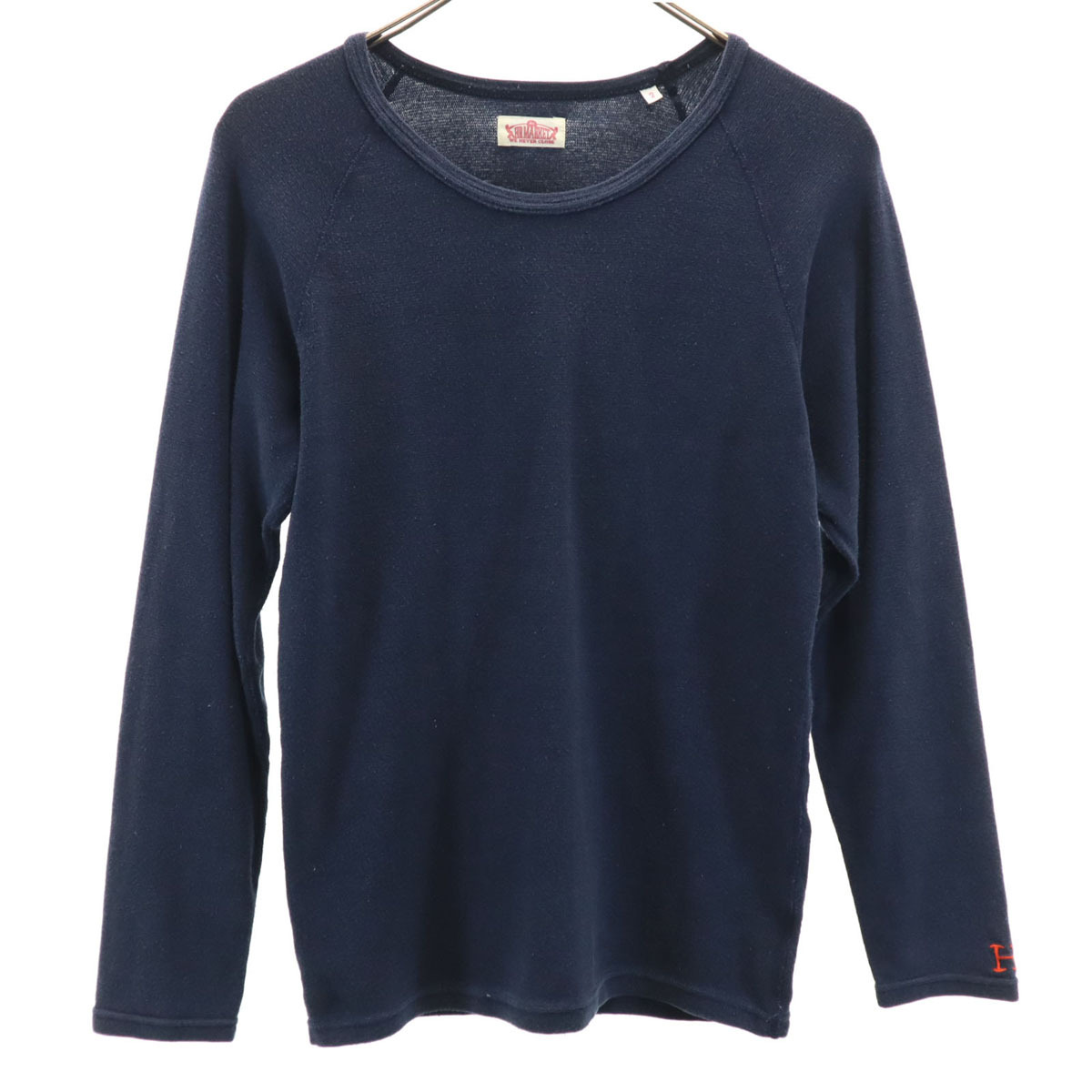 HOLLYWOOD RANCH MARKET ハリウッドランチマーケット 日本製 長袖 カットソー 2 ネイビー レディース拍卖