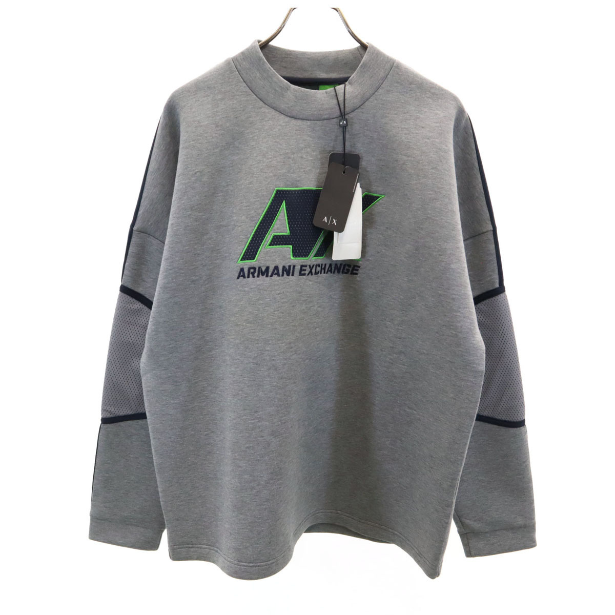 ARMANI EXCHANGE アルマーニエクスチェンジ 長袖 オーバーサイズ ボンディング スウェット M グレー メンズ拍卖