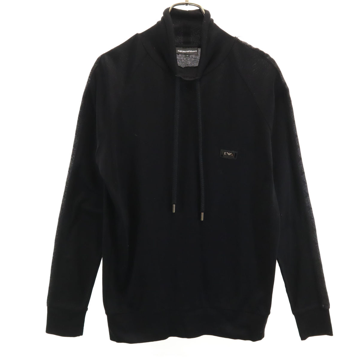Emporio Armani エンポリオアルマーニ 長袖 モックネック カットソー S ブラック メンズ拍卖