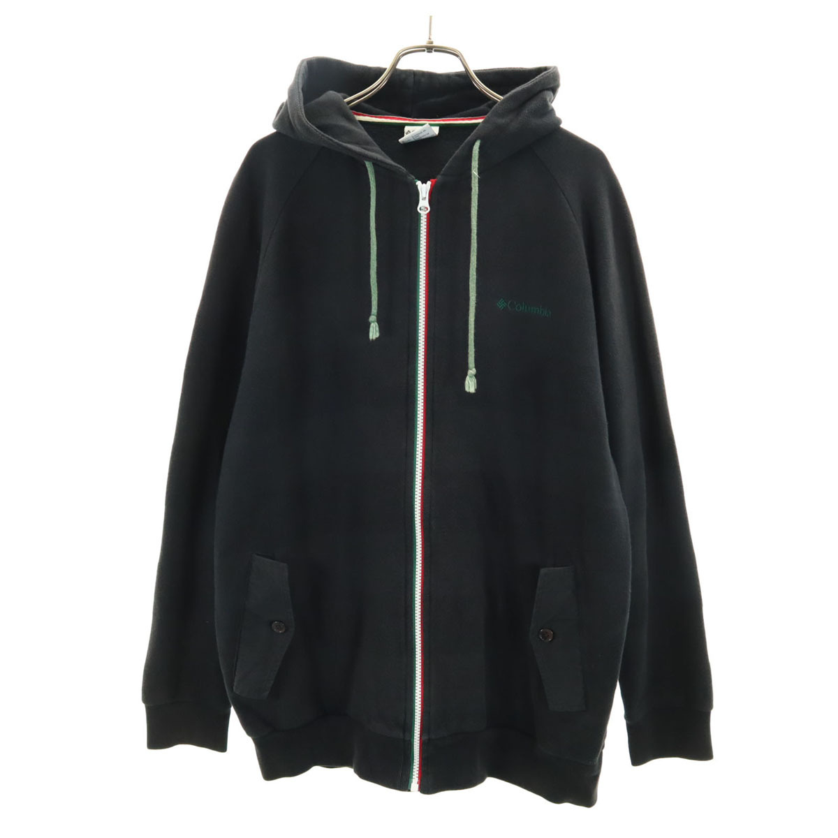 Columbia コロンビア 長袖 ジップパーカー L ブラック アウトドア メンズ拍卖