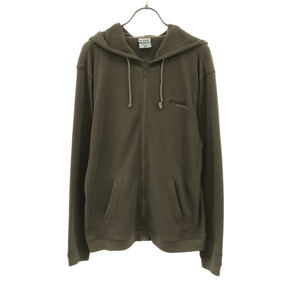 Columbia コロンビア ロゴ刺繍 長袖 ジップパーカー M ブラウン アウトドア 110PM2913 メンズ拍卖