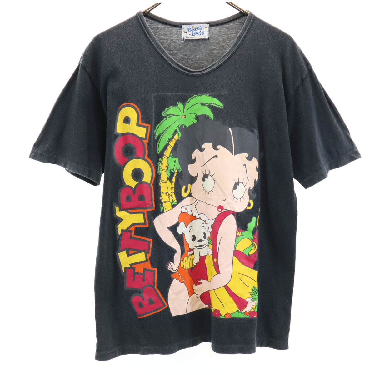 BETTY BOOP ベティブープ 90s 日本製 オールド 半袖 シングルステッチ Tシャツ ブラック メンズ拍卖