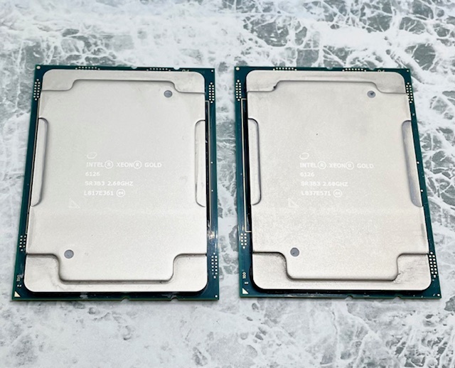 4496//XEON GOLD 6126 SR3B3 2.60GHz cpu 動作品 2個セット拍卖