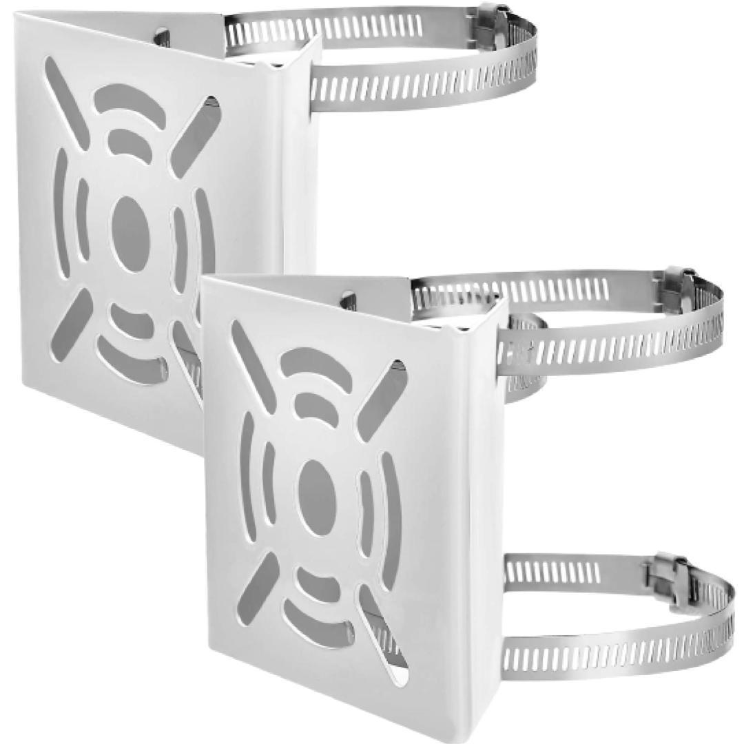 防犯カメラ 取付金具 ブラケット ステンレスバンド 20㎝ 2セット ホワイト拍卖