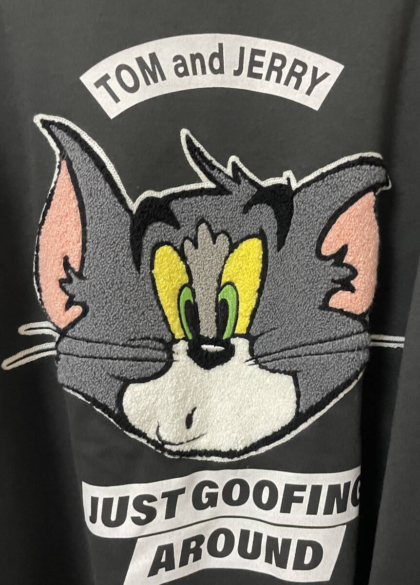 送料込☆ トムとジェリー トム サガラ刺繍 モコモコトレーナー 3L拍卖