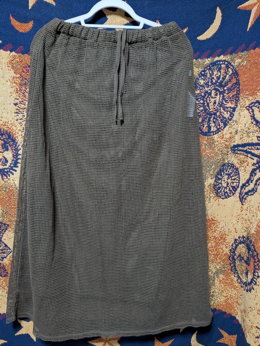 ニコアンド niko and... メッシュスカート グリーン L USED拍卖