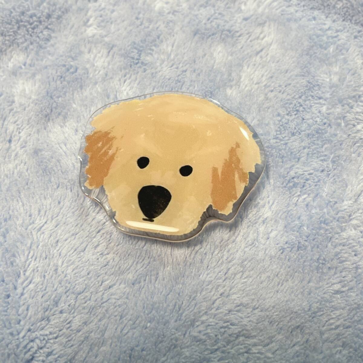 犬型 スマホグリップ 全機種対応 かわいい おしゃれ クリア 韓国 オリジナル iPhone Samsung Galaxy ゴールデンレトリーバー NE0116 M01拍卖