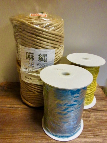 平成レトロ★【極太・純麻紐】3種★店舗インテリアに使用★天然自然な装飾、荷造りに★稀少★ ATJ-48拍卖