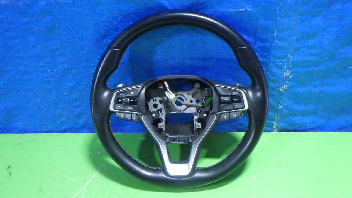 70407-1 インサイト ZE4 ステアリング ホイール ハンドル 黒/レザータイプ 純正 中古 棚25拍卖