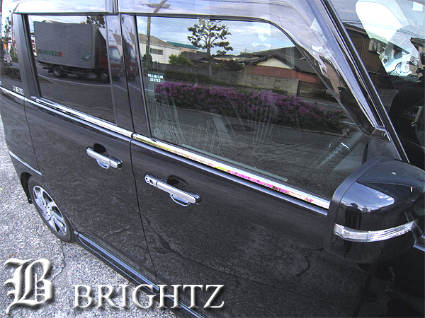 パレットSW MK21系 超鏡面 ステンレス メッキ ウィンドウ モール 4PC ウェザーストリップ カバー WIN-SIL-128拍卖