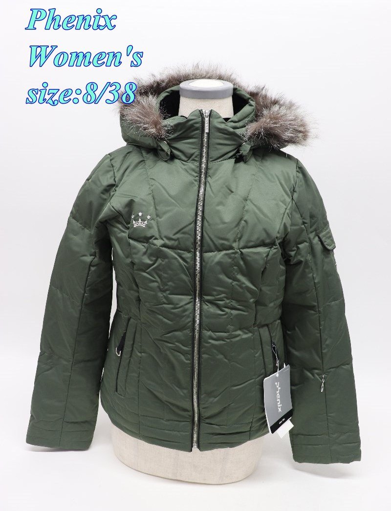 Phenix フェニックス レディース スキーダウンジャケット 8/38 ダークグリーン EPWD1066 スポーツ R2504-016拍卖