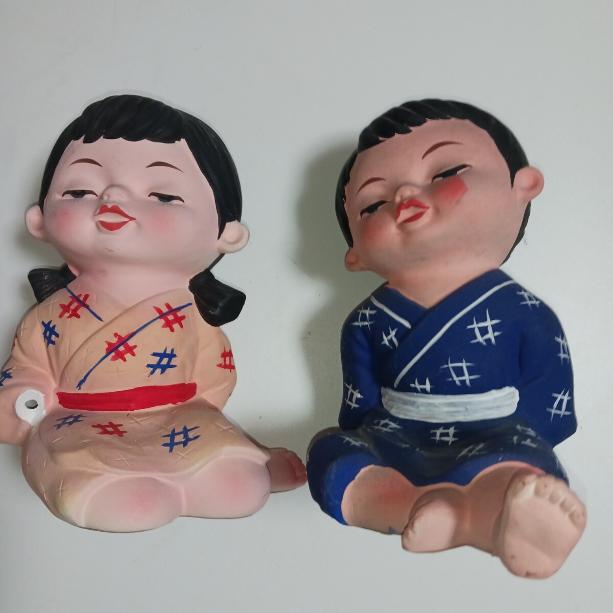 アンティーク 日本人形 陶器 着物 女の子 ジャンク品 昭和レトロ 郷土玩具拍卖