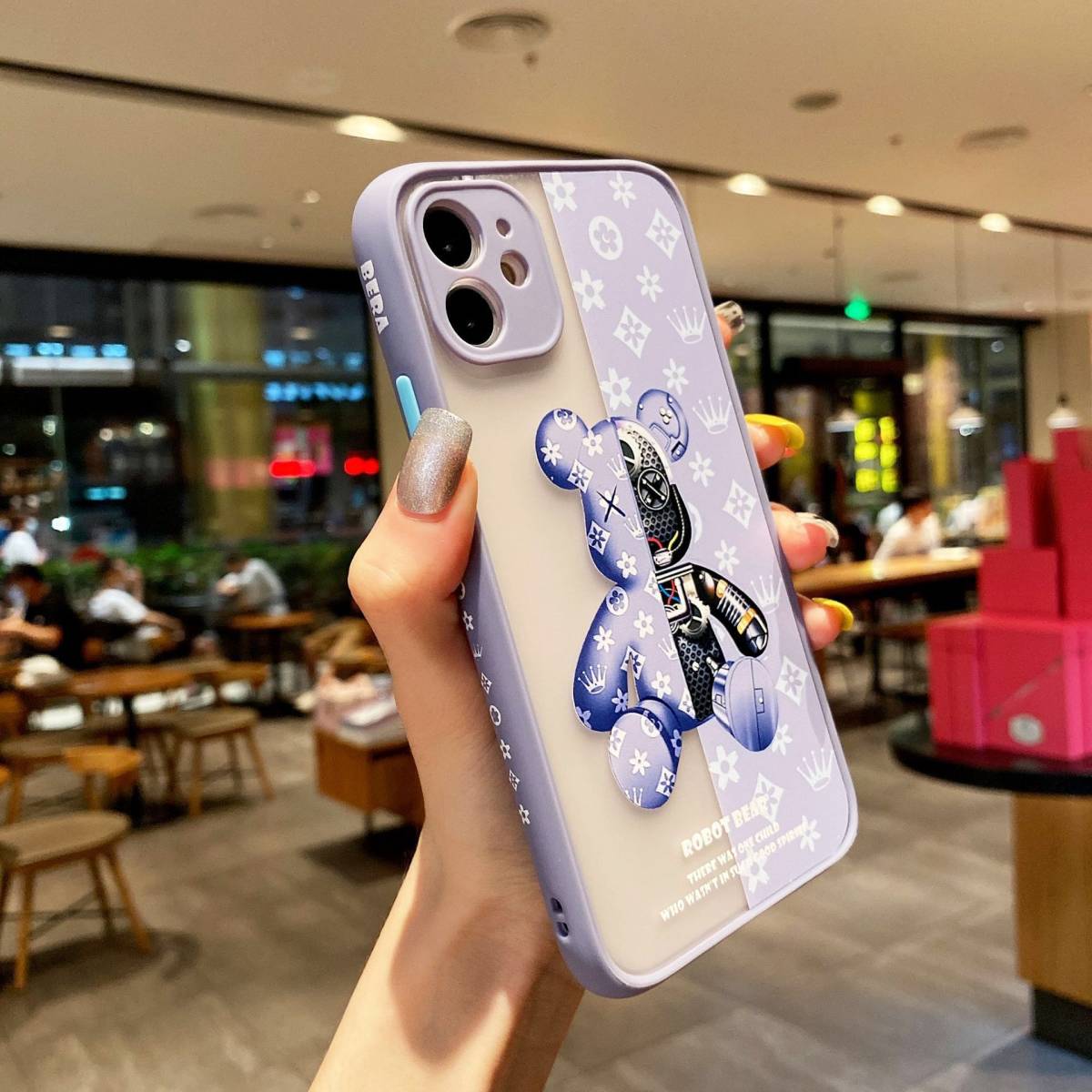 iPhone12Promaxケース 韓国 キャラクター かわいい おしゃれ 3色 耐衝撃 iPhone 12 13 14 Pro max mini Plus ケース カバー拍卖