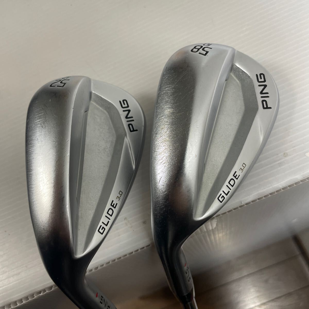レフティー用 ウェッジ2本セット PING GLIDE 3.0 赤ドット 52° 58° MODUS3 TOUR105 Sフレックス ピン グライド モーダス105 左用 番4288拍卖