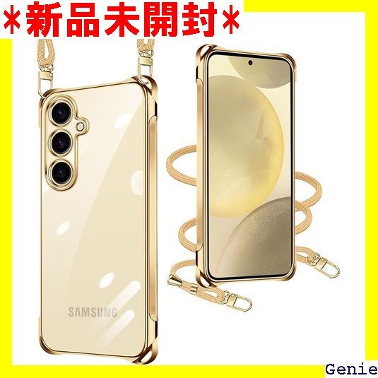 Samsung Galaxy S25 ケース クリア 保護 薄型 軽量 取り外し可能 落下防止 柔軟 ゴールド 72拍卖