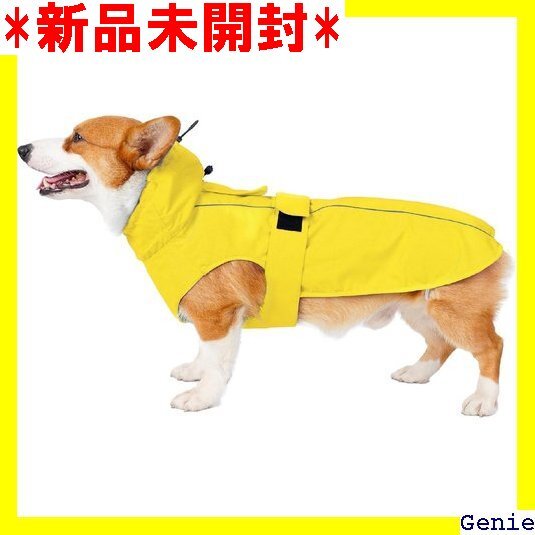 MAMORE 犬 レインコート 犬カッパ ペット雨具 反射 調節可 小型 中型 大型犬用 四季通用 L 黄色 15拍卖
