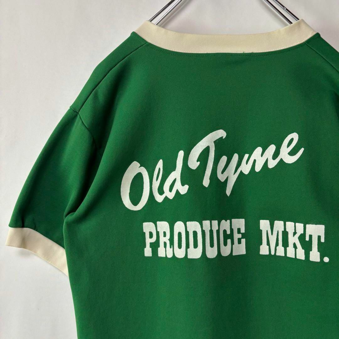 USA製 IZKO ゲームシャツ グリーン ワンポイント刺繍ロゴ ヴィンテージ拍卖