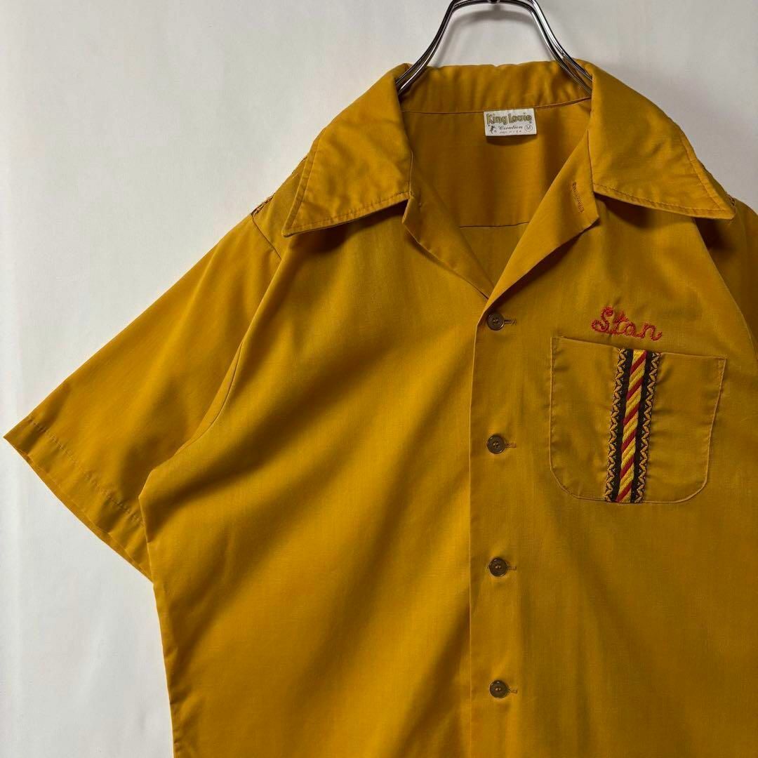 King Louie ボーリングシャツ Mサイズ アメカジ イエロー 70s拍卖