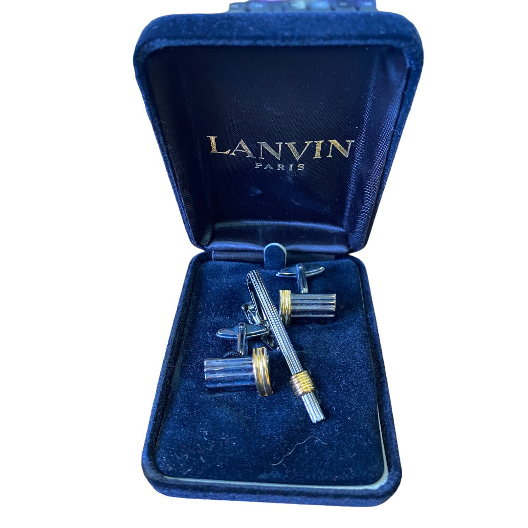 LANVIN ランバン ネクタイピン カフスボタン am262拍卖