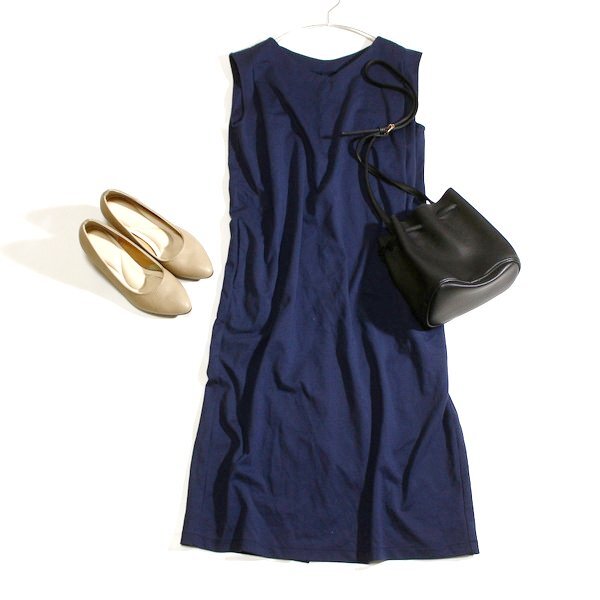 美品 ユナイテッドアローズ A day in the life 大人可愛い ゆったり可愛いジャージーストレッチ ワンピース F 春 夏 25A04拍卖