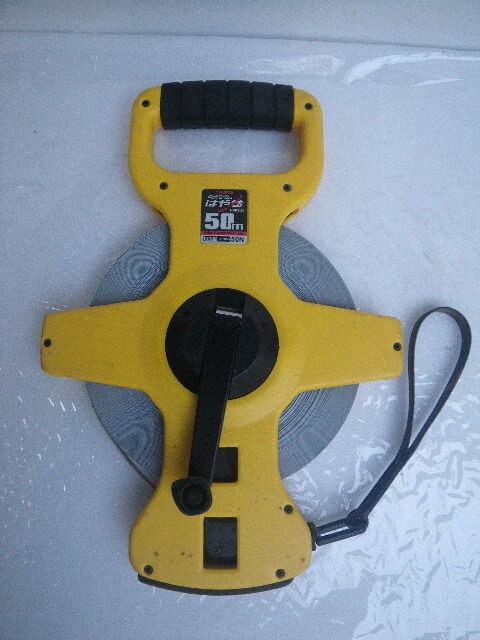 タジマ はや巻 HSP3-50 鋼製巻尺50m 多少スレ.汚れ.傷等有りますがキレイな方です JIS1級品です拍卖