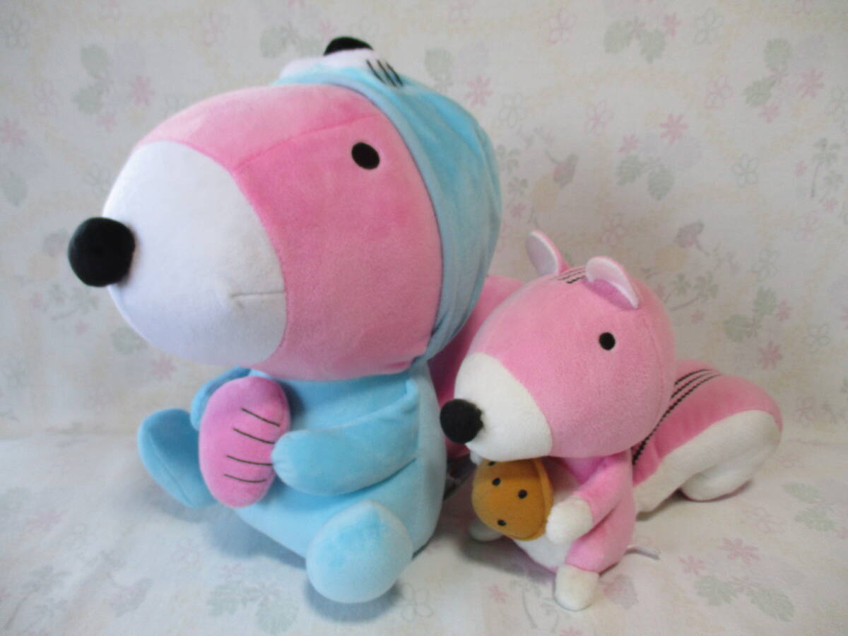 シマリス ぬいぐるみ 大・小 2種類セット(ぼのぼの・シマリスくん・しまりす・ぼのぼのの被り物)拍卖